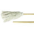 Weiler 64 in L One Piece Deck Mop, 14 oz Dry Wt, 4-Ply Cotton, Industrial Grade 75098